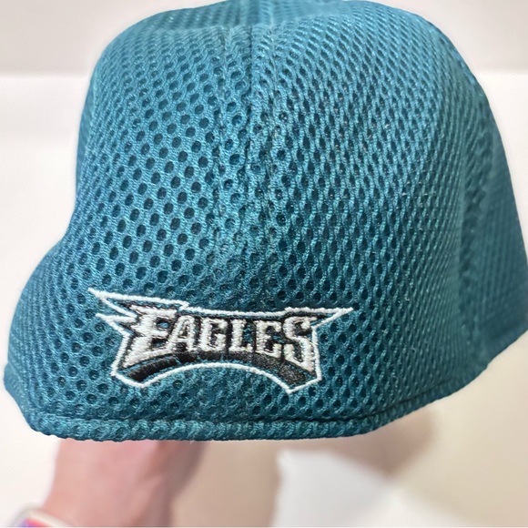 Philadelphia Eagles New Era Fitted Cap NFL Green Mesh Back NFL NFC Size S-M - Picture 3 of 6